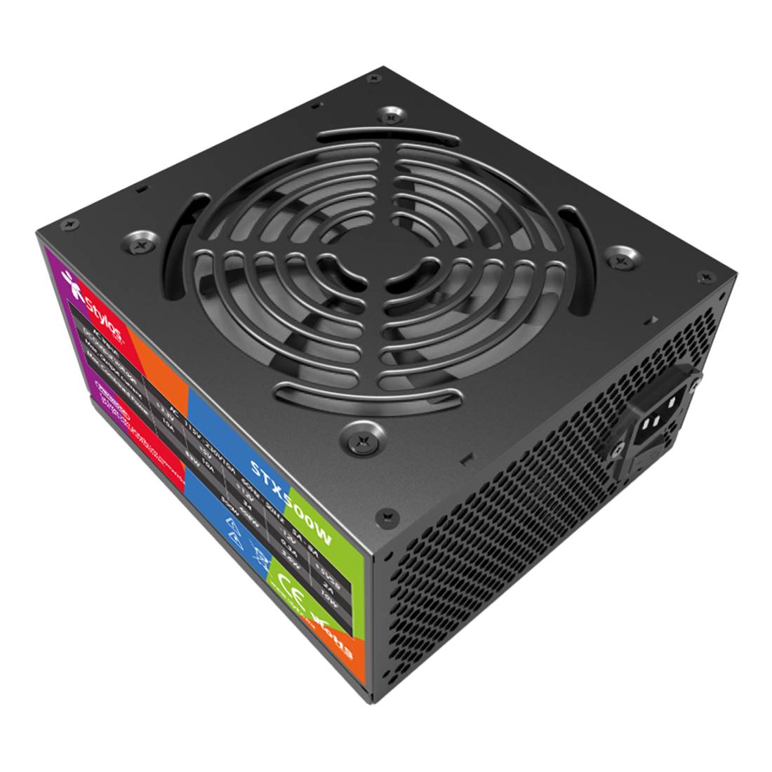 Fuente de poder Stylos 500W ATX STFPATX1B - Fuente de poder Stylos 500W ATX STFPATX1B -